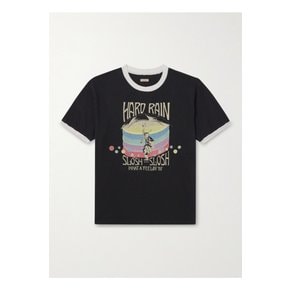 하드 레인 선댄스 프린트 코튼 저지 티셔츠 블랙 1647597359389108