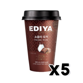 이디야 쇼콜라모카 컵커피 300ml x 5개