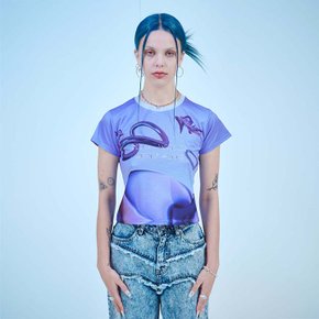 퍼플드림 그래픽 크롭 티셔츠 PURPLE DREAM GRAPHIC CROP TSHIRTS