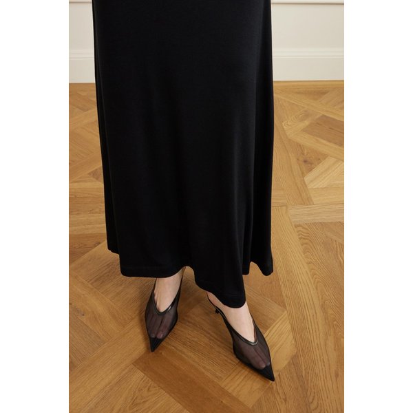 르 몽드 베릴 가죽 트리밍 메쉬 펌프스 46376663163053693