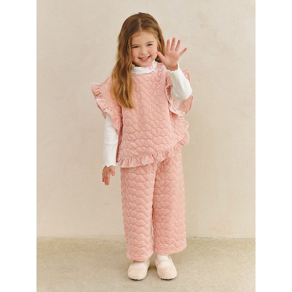 쁘띠하트퀼팅벨벳상하복