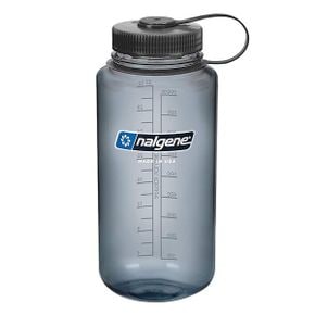 독일 날진 물병 BPA Free Tritan 와이드 Mouth Water Bottle 32 Oz 그레이 with 블랙 Lid 123383