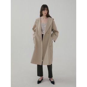 HOODY TRENCH COAT (2COLORS)