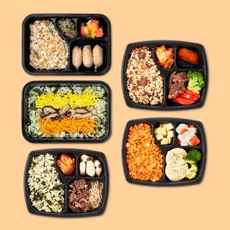 미스터네이처 200kcal대 로칼 도시락 5종 5팩 저칼로리 일주일 단기관리 식단 현미밥 김치 볶음밥 냉동