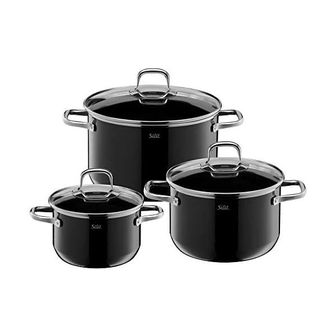  독일 실리트 냄비 팟 Silit Elegance Line 3Piece Induction Cooking Pot Set with Glass Lid Si