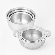 스틸웍스 [유유댁] (4/6예약발송)스틸웍스 스테인리스 스틸 믹싱볼+펀칭볼 6P 세트