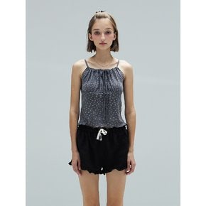 VIVI FLOWER SLEEVELESS - CHARCOAL