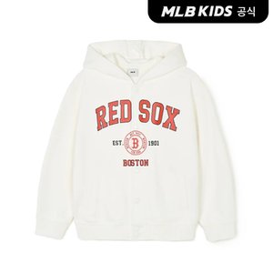 MLB키즈 (공식)24SS 바시티 스냅 후드 BOS (Ivory)