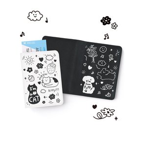 드로잉 해킹방지 여권 케이스 (Just4you Drawing Rfid Anti-Skimming Passport Case)