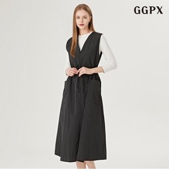 GGPX 정상가:69,000원  민소매 허리 끈 포켓 데일리 롱 원피스 (GOAOW014D)