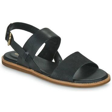 이스퀘어 5364628 Clarks Womens Karsea Strap Sandal In Black Leather