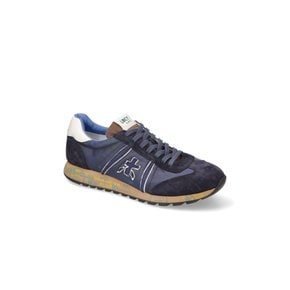 [MEN LUCY NAVY] 23FW 남성 네이비 가죽 스니커즈 HTSO3F852N5