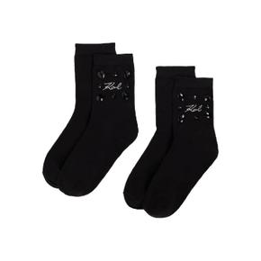 26 FW 칼라거펠트 젬스톤 장식 로고 양말 A4W42002999 TP442694046