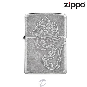 ZIPPO  250-18 타이곤 무광 실버+심지+돌+오일133ML