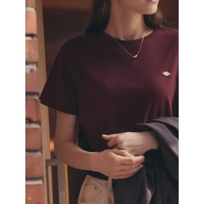 Silket cotton half sleeve t-shirt_Burgundy