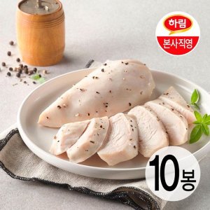 하림 [T딜]하림이닭 저염닭가슴살 블랙페퍼 100g 10팩