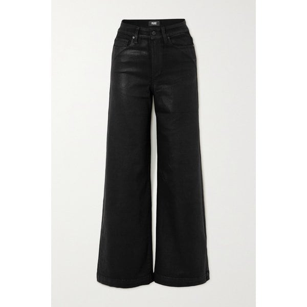 하퍼 하이 라이즈 코팅 와이드 진 블랙 1647597314685682