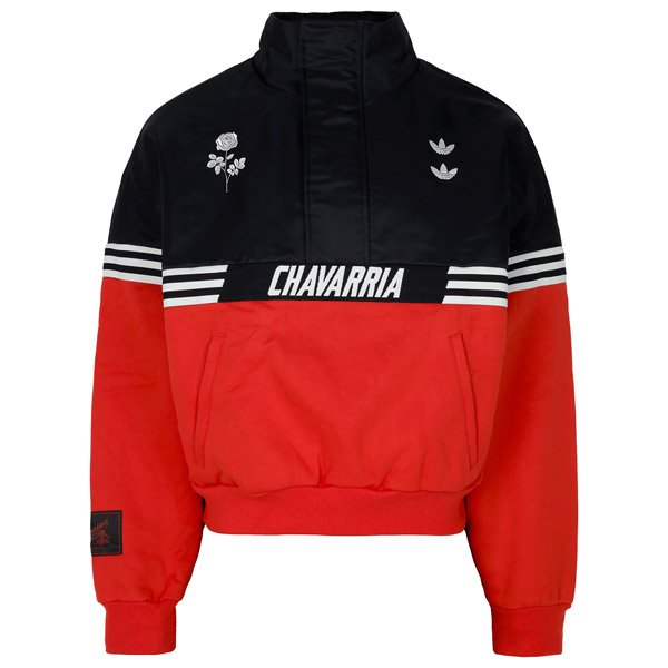 [부산점] X윌리차바리아 25FW 블랙 레드 고메즈 하프집업 풀오버 스웨트셔츠 KD9360