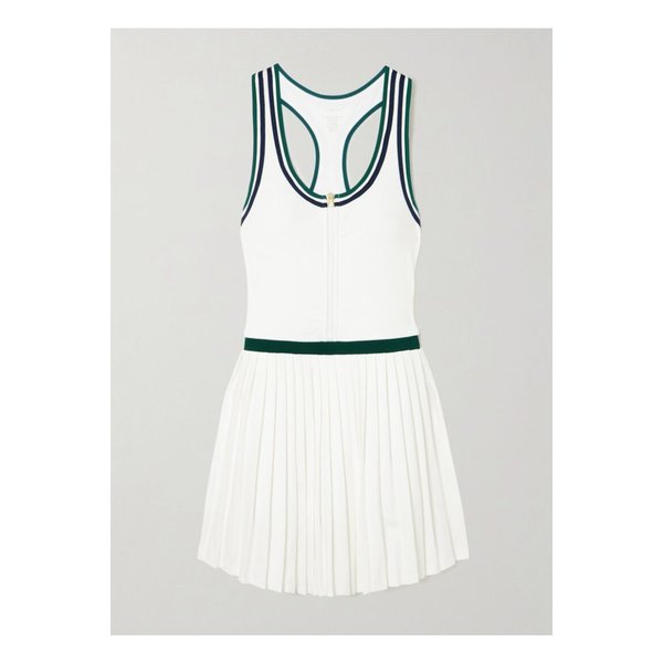 발리 제인 코트 플리츠 스트레치 저지 미니 드레스 화이트 1647597360122425