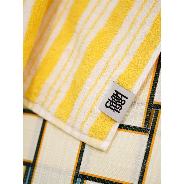 [국내생산] 1P 스트라이프 오가닉 타올_투스칸 옐로 200g