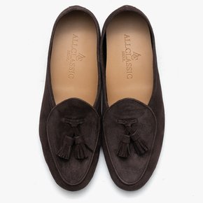 Belgian Tassel Loafers D.Brown Suede / ALC045