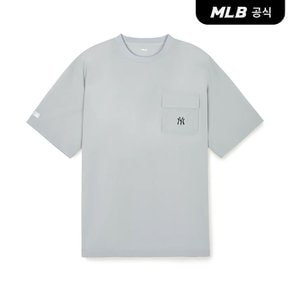 [코리아공식]베이직 고프코어 반팔 우븐 맨투맨 NY (L.Grey)