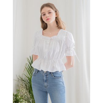 클렛 Frill Crop Blouse