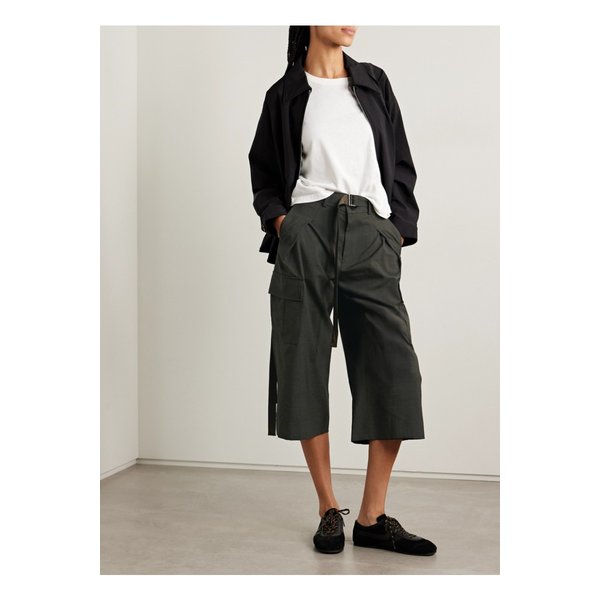 크롭 벨트 플리츠 프린스 오브 웨일스 체크 울 테이퍼드 팬츠 다크 46376663162869318