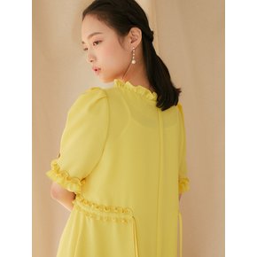 Puff Sleeve Dress YELLOW