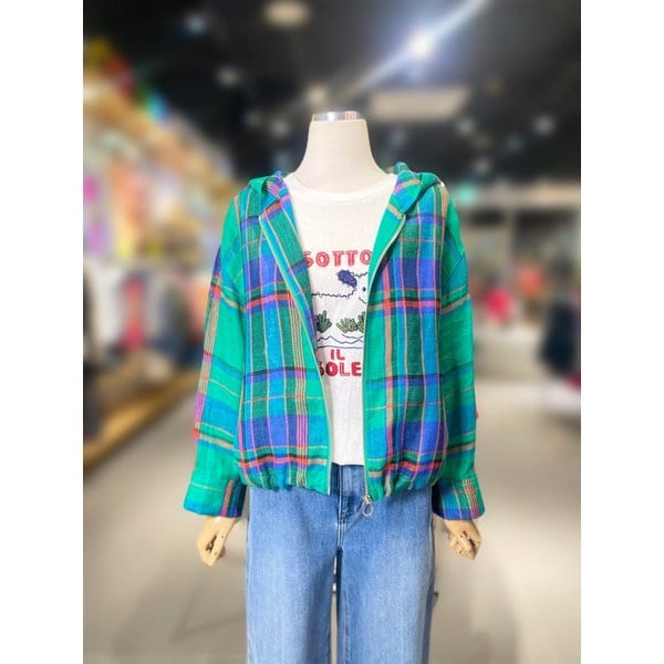 [여주점] 체크 후드 점퍼 (BAJPA7631)