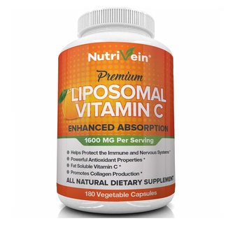  [해외직구]뉴트리베인 리포소말 비타민C 1600mg 180베지캡슐/ Nutrivein Vitamin C Liposomal