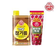 오뚜기 옛날 참기름 450ml + 케찹 500g