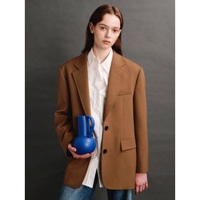 OVERSIZED TWO-BUTTON JK (CAMEL)