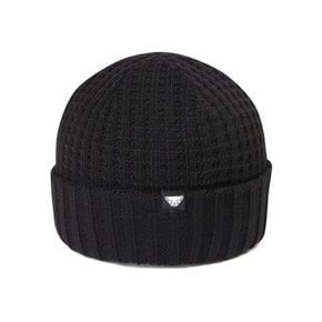 정상가 49000원 공용 폴디드 와플 비니 (Black) (YUW23C25Z1)_GNYP