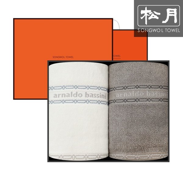 아날도바시니 체인40 세면타올 140g 2매 (OR상하+쇼핑백)