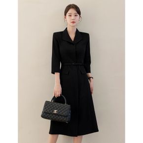 XXL까지 브이넥 카라 플랩 포켓 벨트 원피스 봄 가을 오피스룩 하객룩 모임룩 .._P383278210