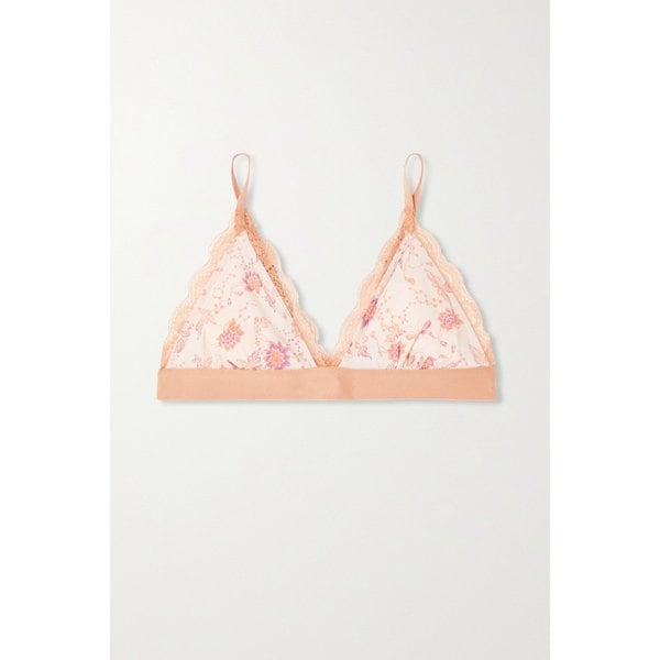 러브스토리스 필리파 레이스 트리밍 플로럴 크레이프 트라이앵글 브라 45666037504978774