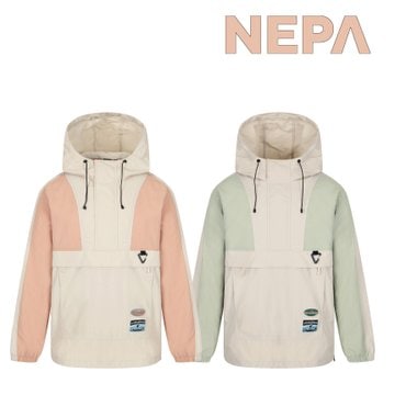 네파 [23S/S] 네파 남여 공용 에코 브리즈 후디 컬러 블럭 아노락 7JC0660