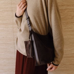 Pulpy crossbody bag Suede Umber