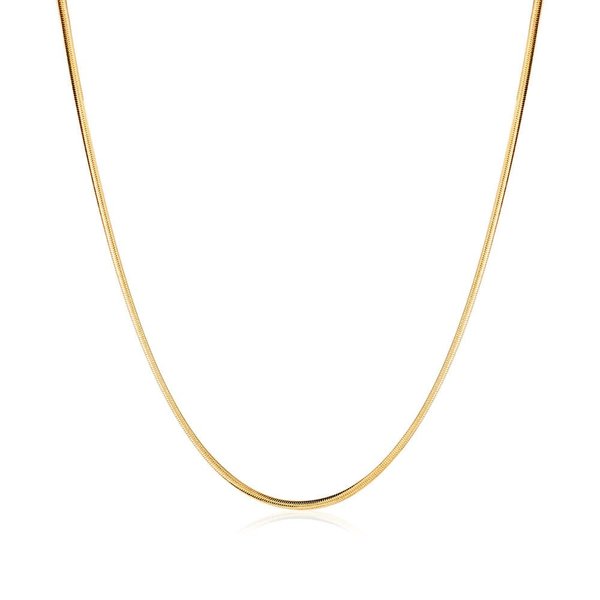 [비앤비골드] 14K 글로시 1.4mm 스네이크 뱀줄 체인 목걸이 IRN40649