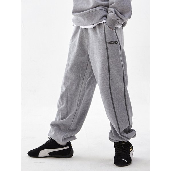 D36 스티치로고 조거 (그레이)