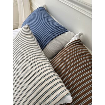 THE AN 테리 타올 스트라이프 베개커버