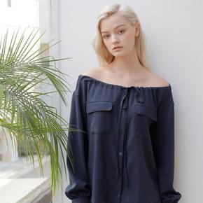 STRING OFF SHOULDER BLOUSE_NAVY (S1866250)