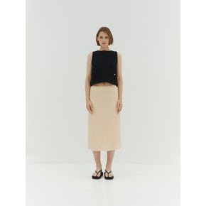 MOSS COTTON CROP SLEEVELESS - BLACK