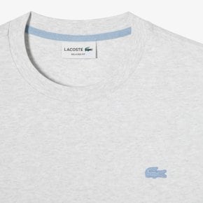 (남성) 베이직 릴렉스핏 컬러크록 라운드 반팔 티셔츠(TH115E-54G CCA)멜란지그레이