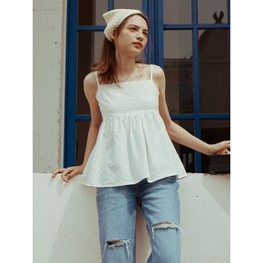 Eyelet Sleeveless Top_2color