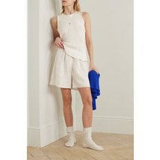 Cutout linen shorts 화이트 1647597353695672