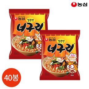 농심 얼큰한 너구리 120g x 40봉[30310231]