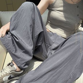 포이드 밴딩 바스락 와이드 팬츠