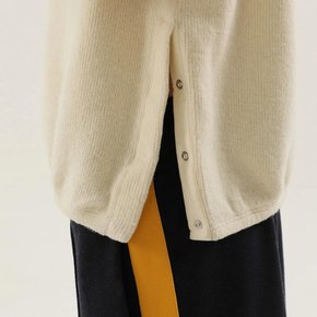 [해외배송] 25 F/W 화이트 리브드 스웨터 WITH 슬릿 F04MEL001JER001-4100 B0051847308